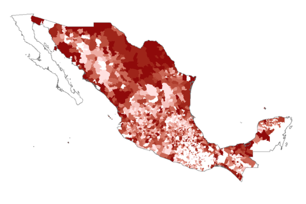 Per capita municipal tax revenues, 1945